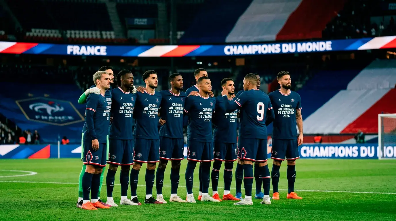 Foireann na Fraince ag Corn an Domhain 2026