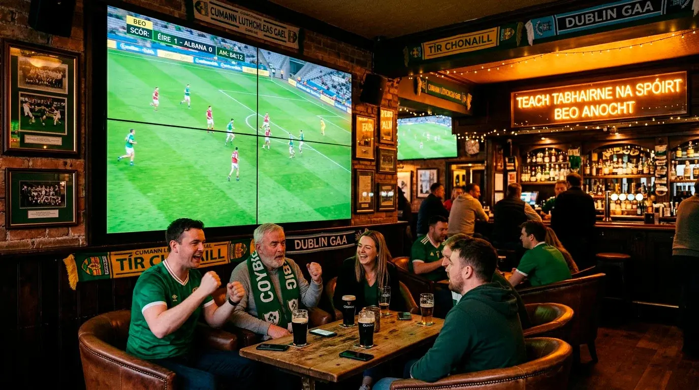 Scáileán a thaispeánann corrlaigh geallta ar chluichí sacair