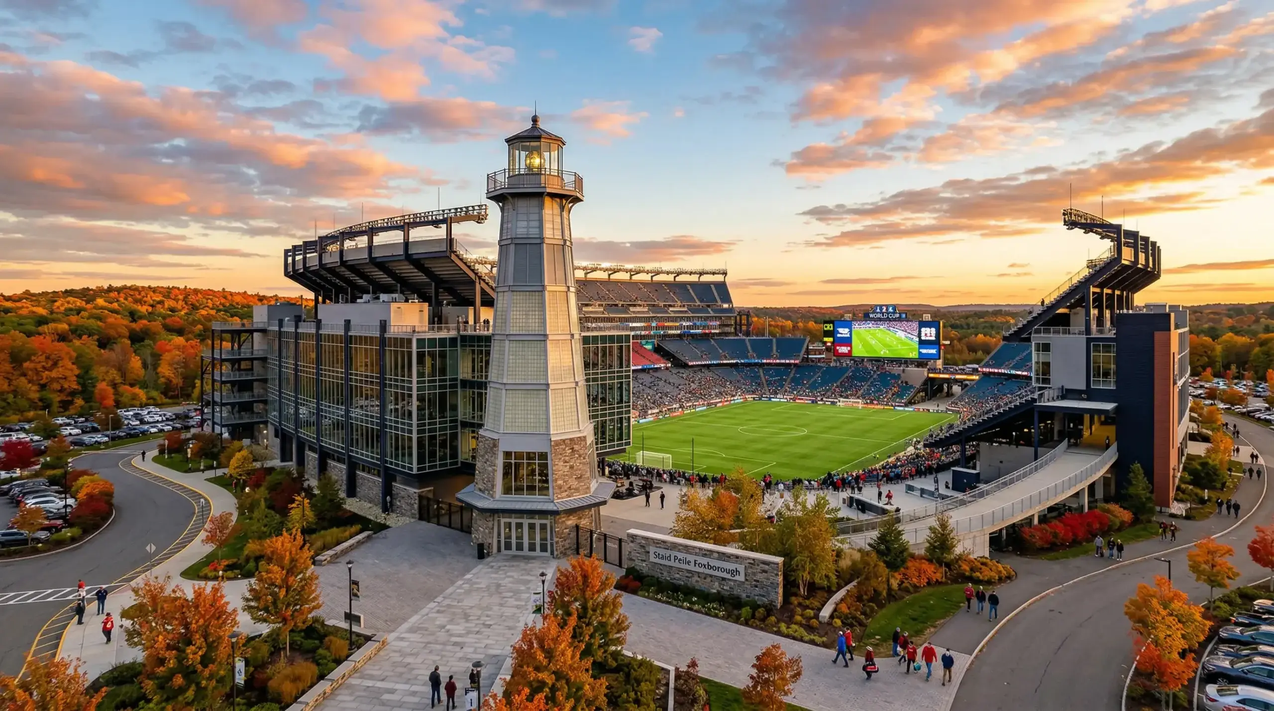 Gillette Stadium i mBostún, láthair chluichí na hAlban ag Corn an Domhain 2026