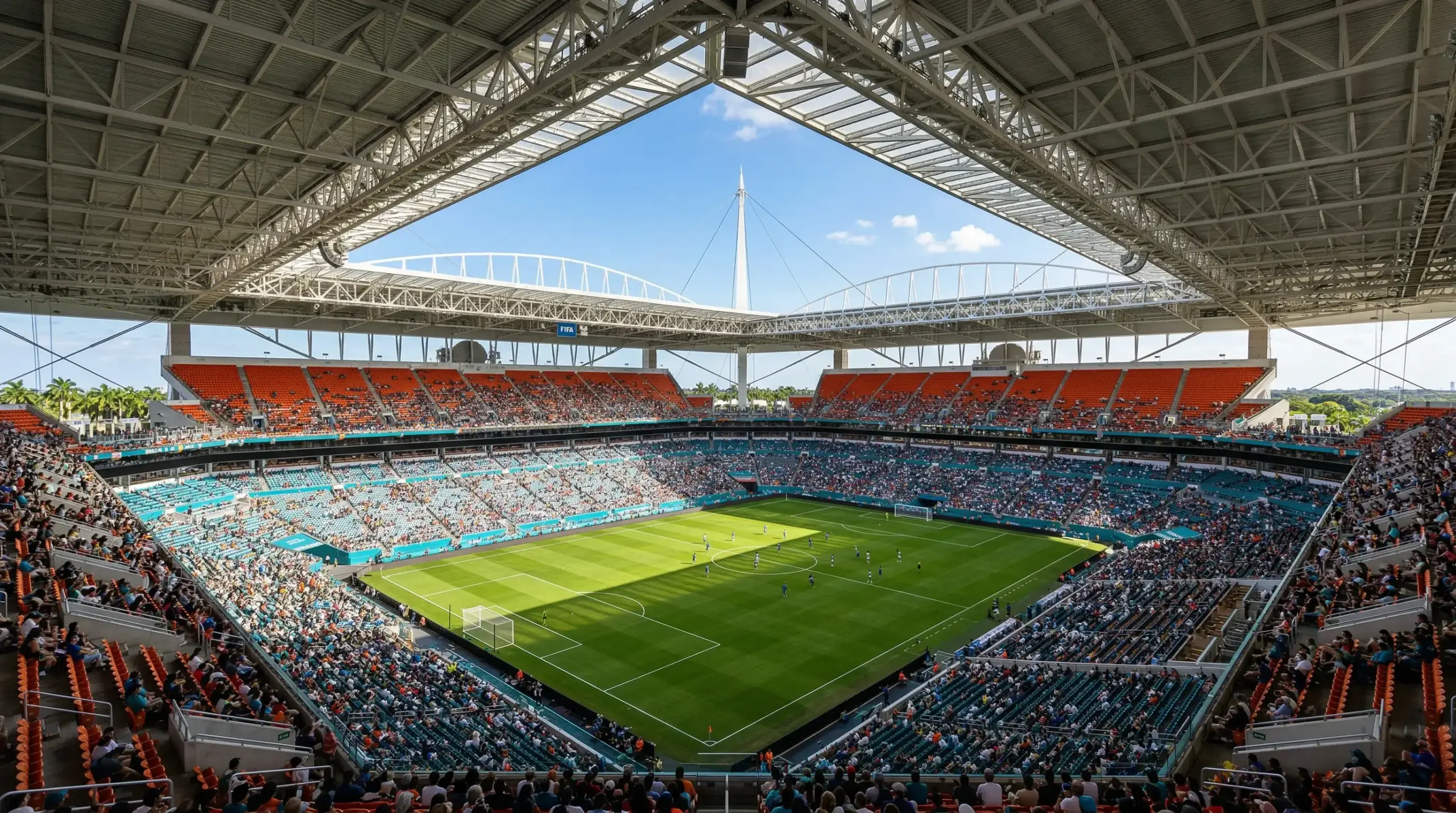 Hard Rock Stadium i Miami, láthair chluichí ag Corn an Domhain 2026