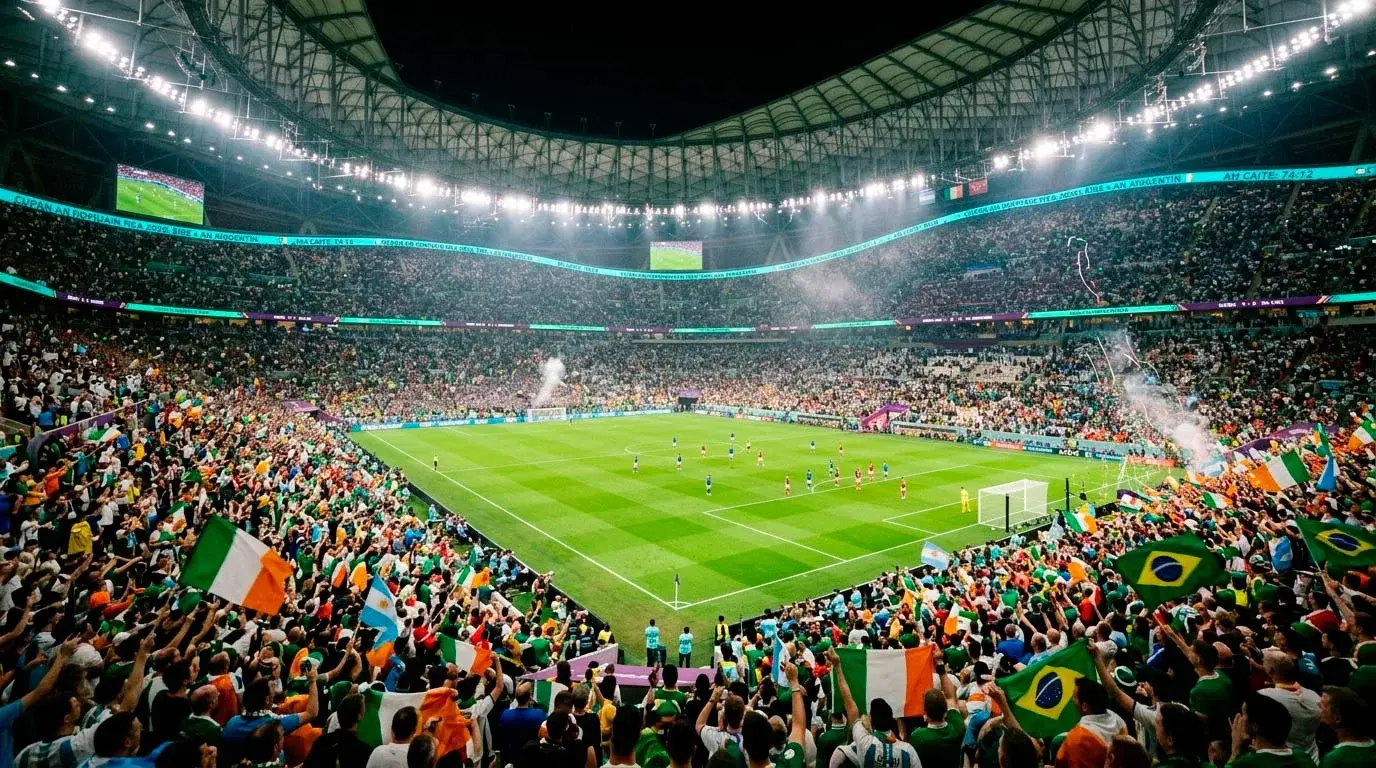 Staidiam sacar lán le lucht féachana ag Corn an Domhain 2026