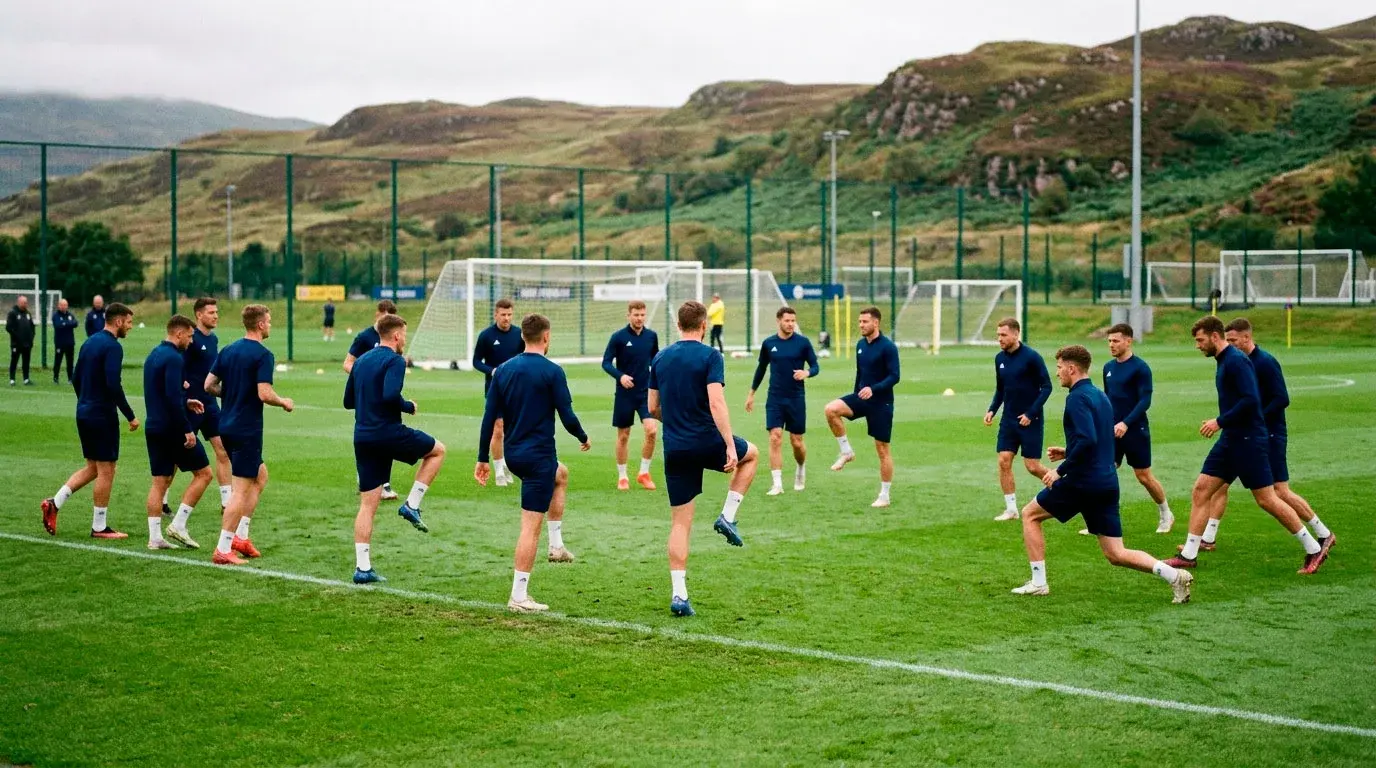Foireann na hAlban ag traenáil roimh Corn an Domhain 2026